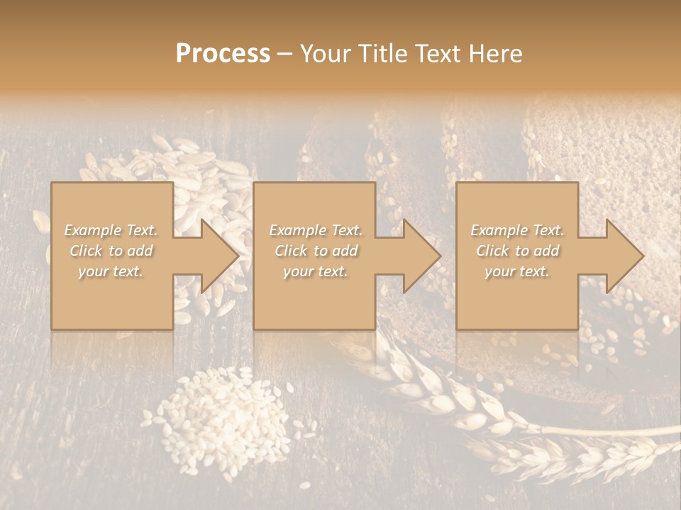A Bunch Of Bread On A Wooden Table PowerPoint Template