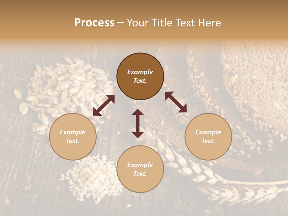 A Bunch Of Bread On A Wooden Table PowerPoint Template