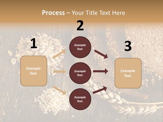 A Bunch Of Bread On A Wooden Table PowerPoint Template