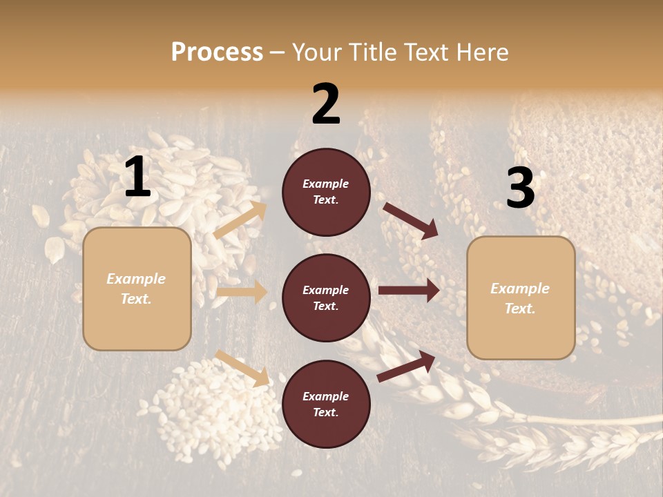 A Bunch Of Bread On A Wooden Table PowerPoint Template