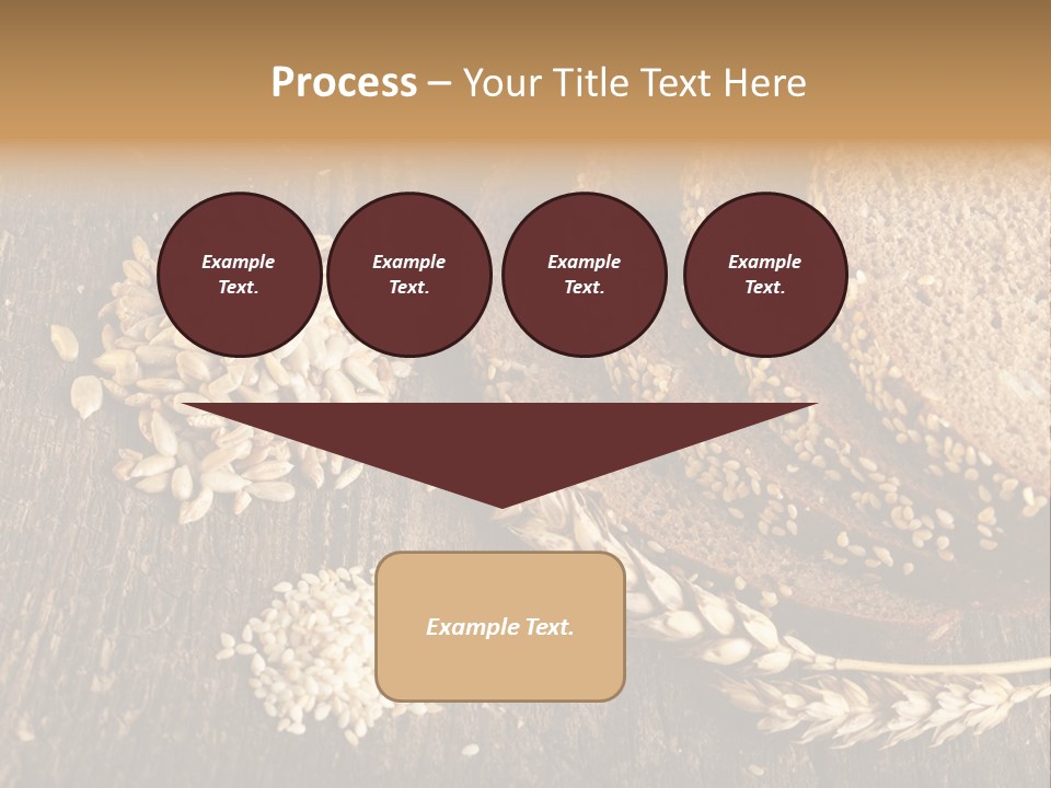 A Bunch Of Bread On A Wooden Table PowerPoint Template