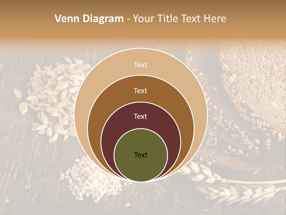 A Bunch Of Bread On A Wooden Table PowerPoint Template