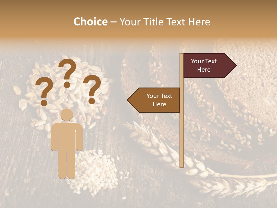 A Bunch Of Bread On A Wooden Table PowerPoint Template