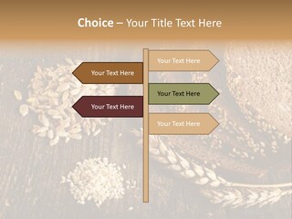 A Bunch Of Bread On A Wooden Table PowerPoint Template
