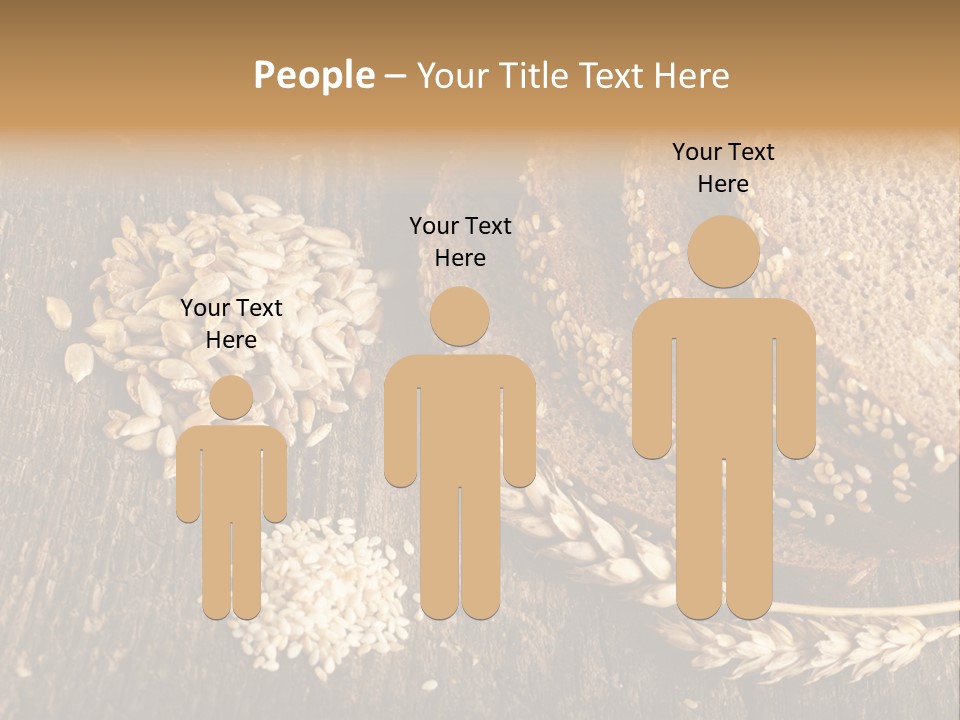 A Bunch Of Bread On A Wooden Table PowerPoint Template