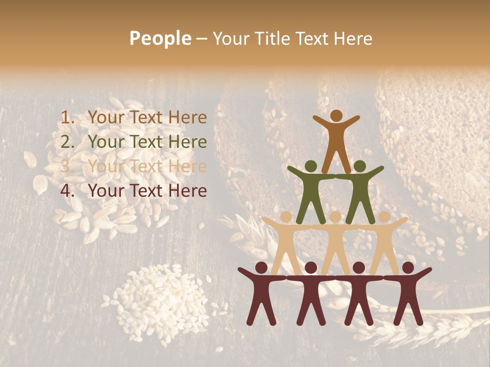 A Bunch Of Bread On A Wooden Table PowerPoint Template