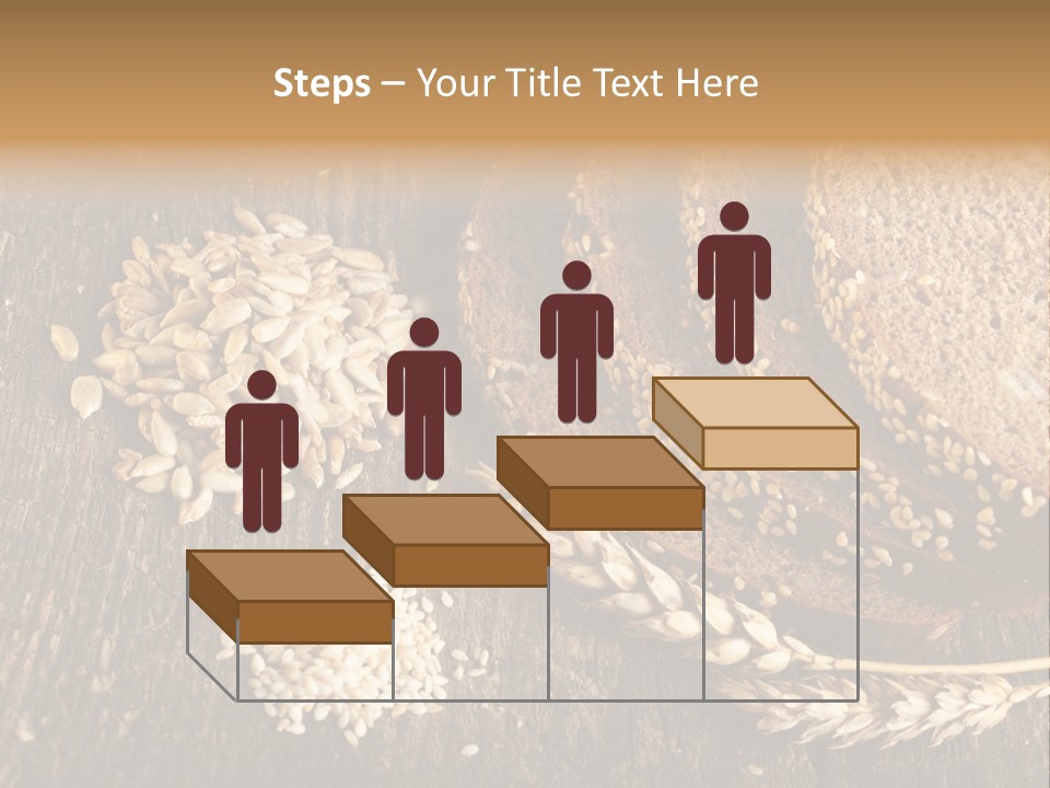 A Bunch Of Bread On A Wooden Table PowerPoint Template