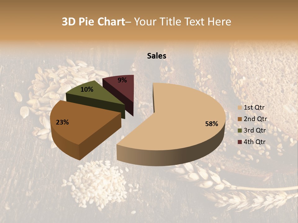 A Bunch Of Bread On A Wooden Table PowerPoint Template