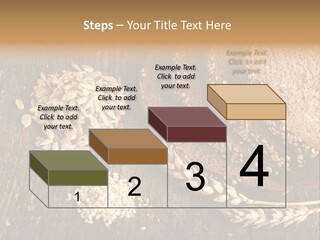 A Bunch Of Bread On A Wooden Table PowerPoint Template