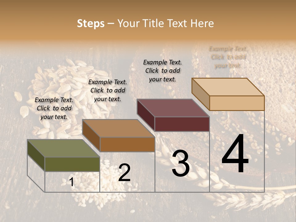 A Bunch Of Bread On A Wooden Table PowerPoint Template