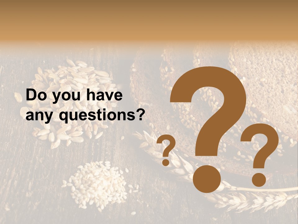 A Bunch Of Bread On A Wooden Table PowerPoint Template