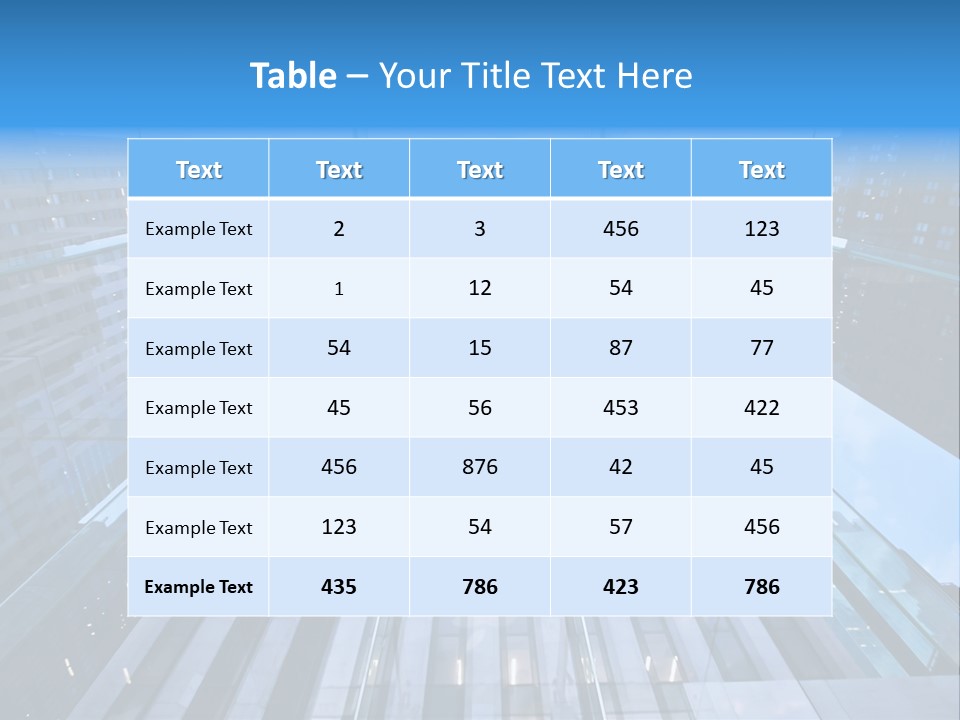 An Apple Logo Is Reflected In A Glass Building PowerPoint Template