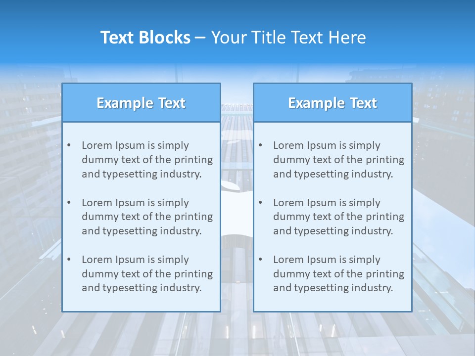 An Apple Logo Is Reflected In A Glass Building PowerPoint Template