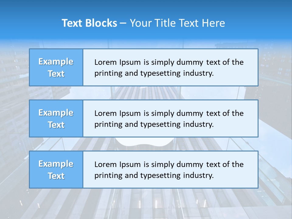 An Apple Logo Is Reflected In A Glass Building PowerPoint Template