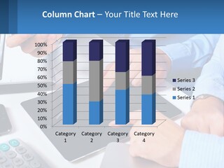 A Group Of People Sitting Around A Table With A Tablet PowerPoint Template