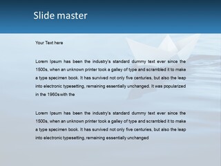 A Paper Boat Floating On Top Of A Body Of Water PowerPoint Template