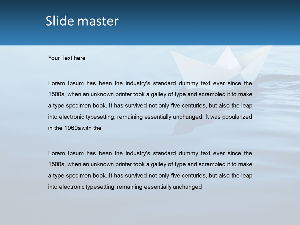 A Paper Boat Floating On Top Of A Body Of Water PowerPoint Template