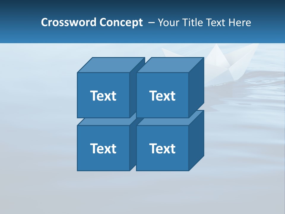 A Paper Boat Floating On Top Of A Body Of Water PowerPoint Template