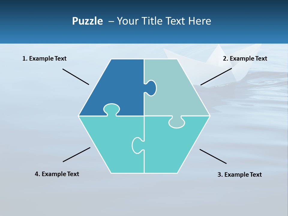 A Paper Boat Floating On Top Of A Body Of Water PowerPoint Template