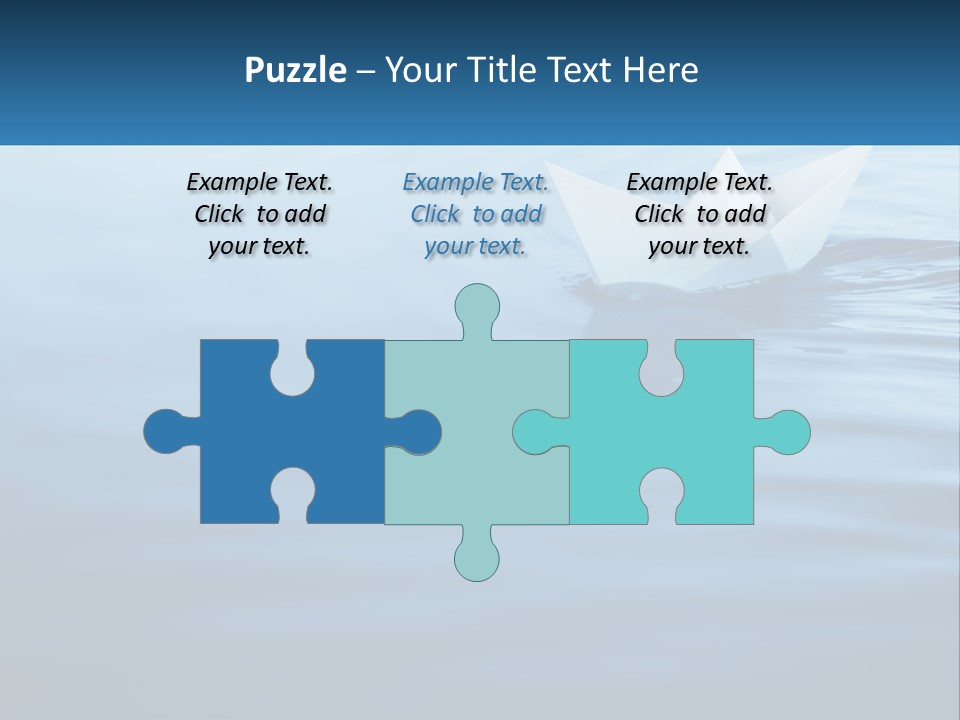 A Paper Boat Floating On Top Of A Body Of Water PowerPoint Template