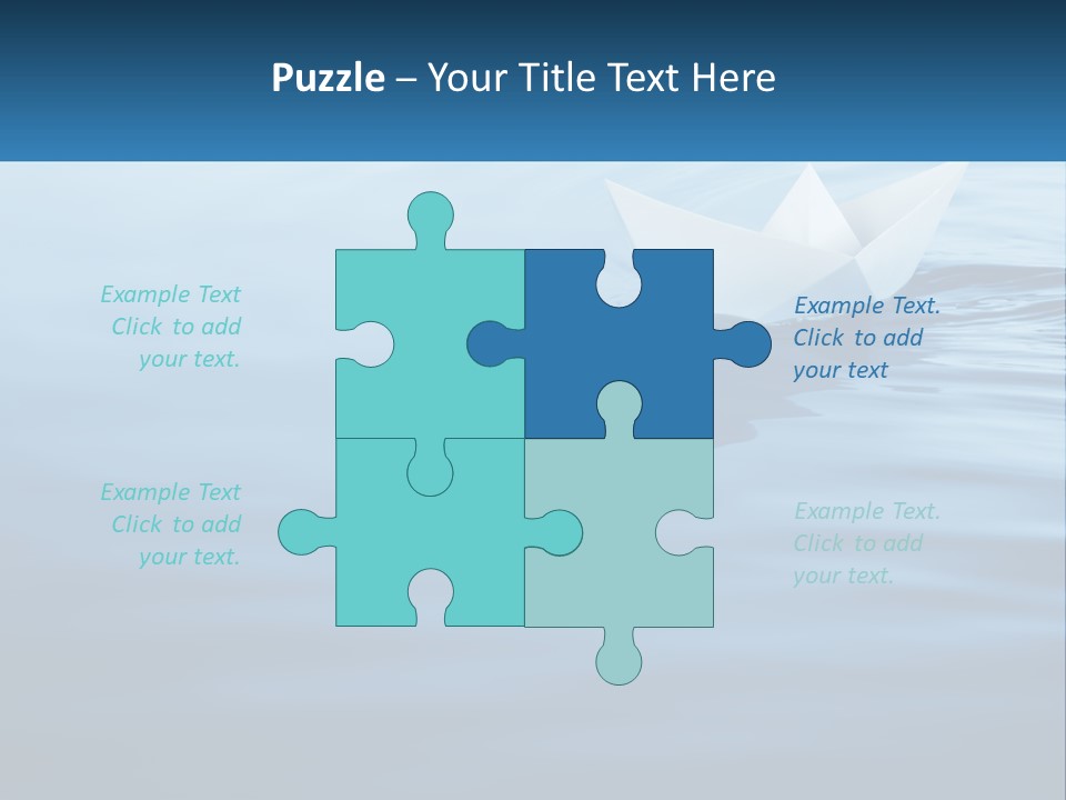 A Paper Boat Floating On Top Of A Body Of Water PowerPoint Template