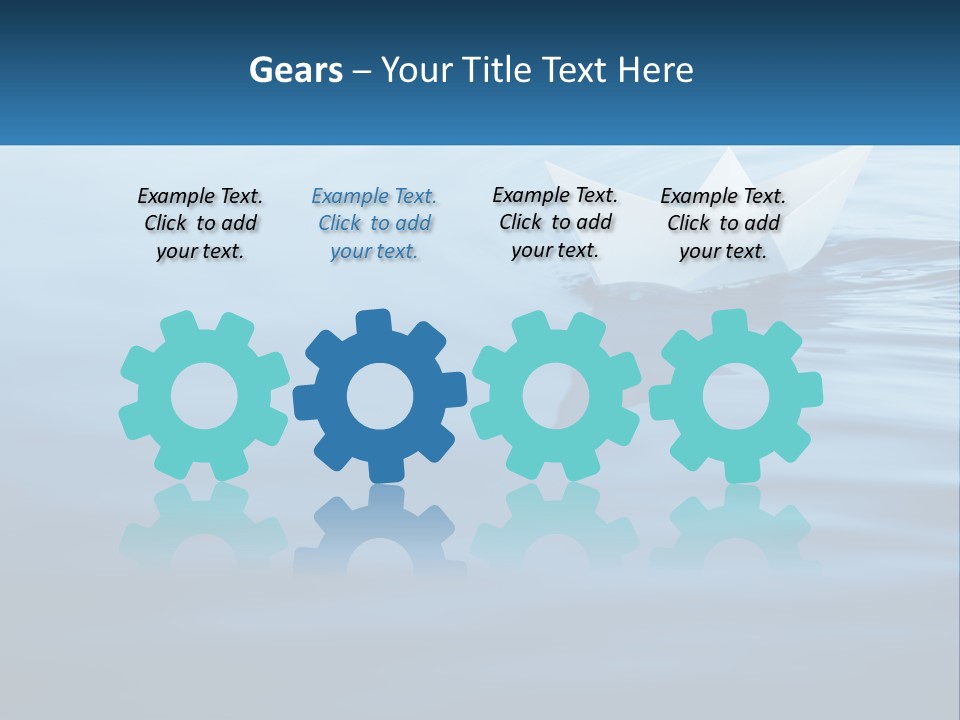 A Paper Boat Floating On Top Of A Body Of Water PowerPoint Template