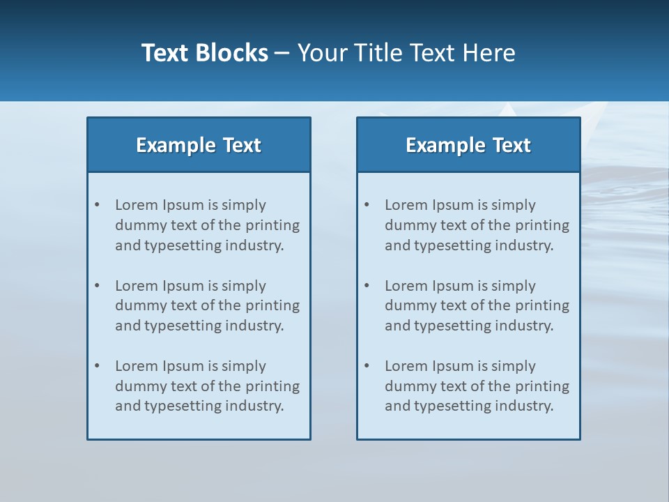 A Paper Boat Floating On Top Of A Body Of Water PowerPoint Template