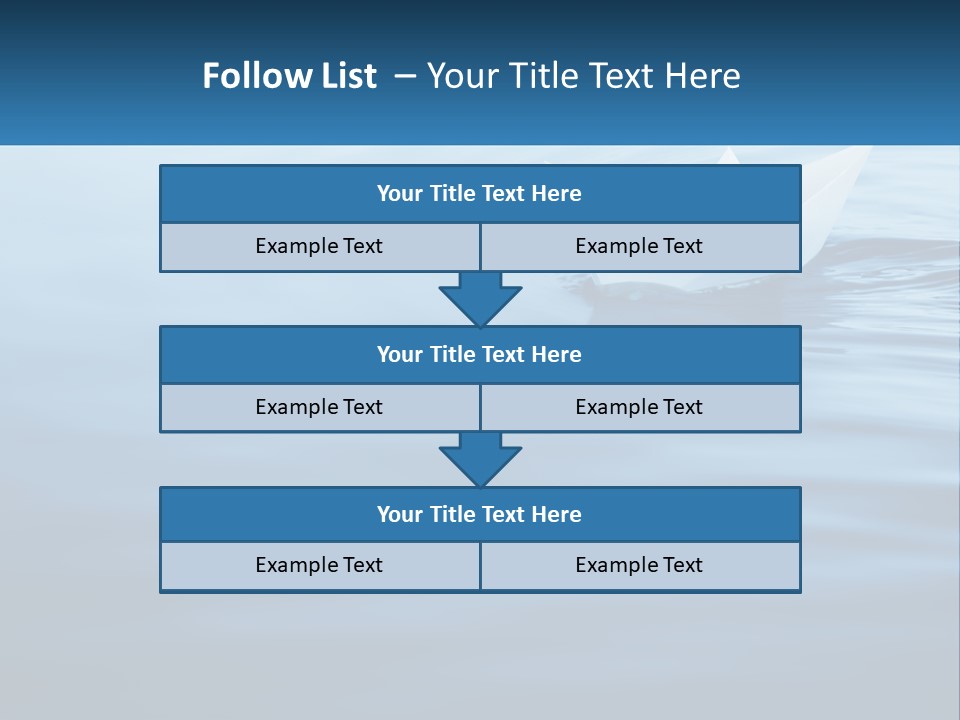 A Paper Boat Floating On Top Of A Body Of Water PowerPoint Template