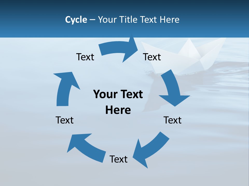 A Paper Boat Floating On Top Of A Body Of Water PowerPoint Template