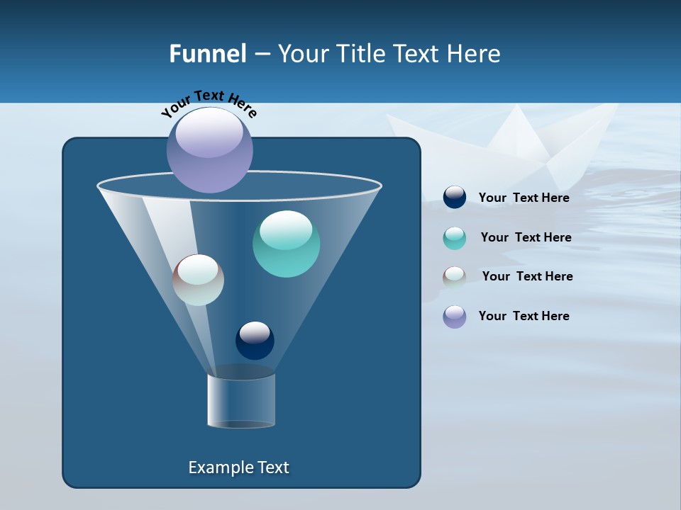 A Paper Boat Floating On Top Of A Body Of Water PowerPoint Template