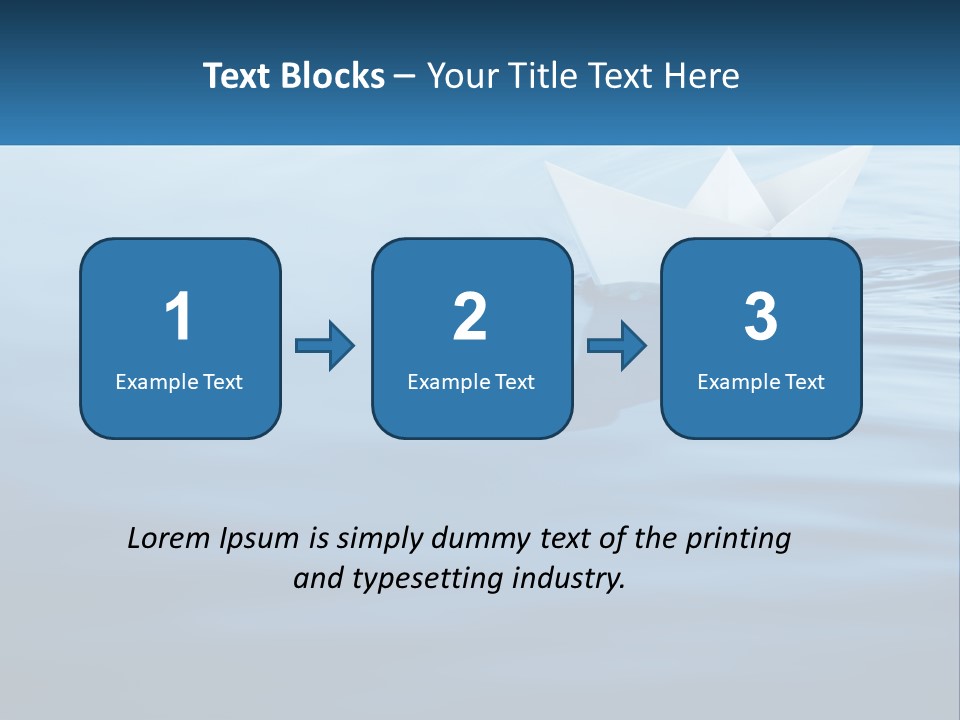 A Paper Boat Floating On Top Of A Body Of Water PowerPoint Template