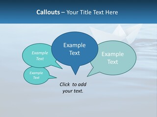 A Paper Boat Floating On Top Of A Body Of Water PowerPoint Template