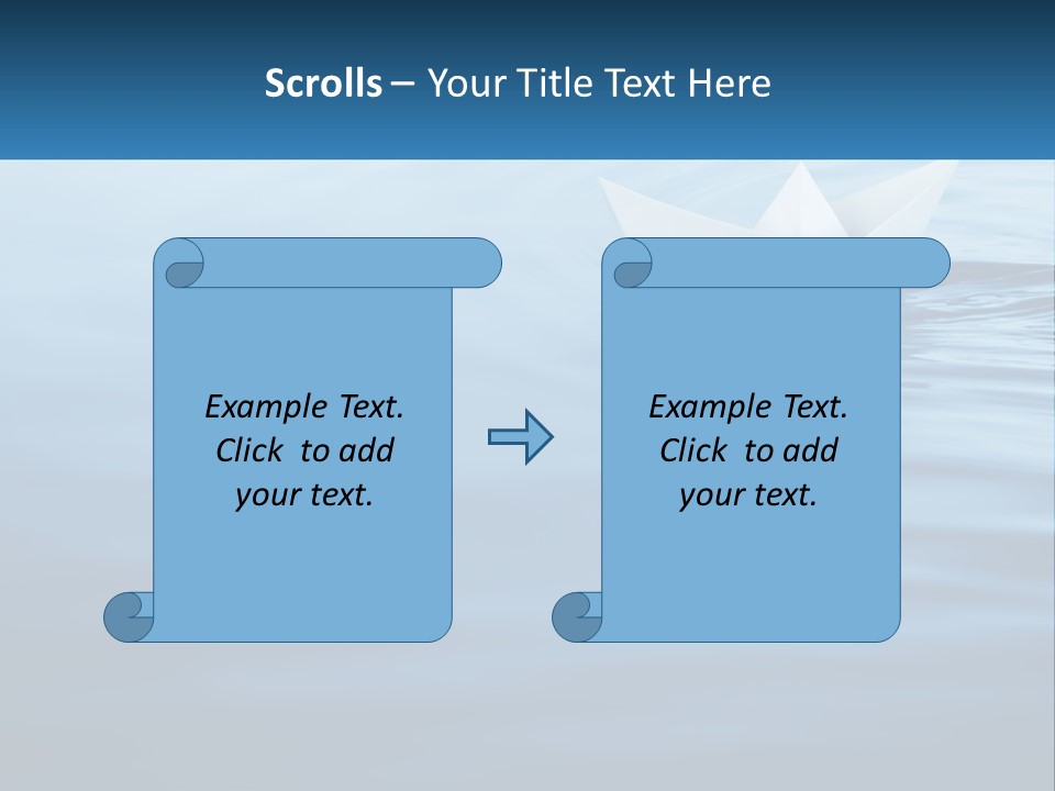 A Paper Boat Floating On Top Of A Body Of Water PowerPoint Template