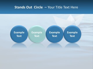 A Paper Boat Floating On Top Of A Body Of Water PowerPoint Template