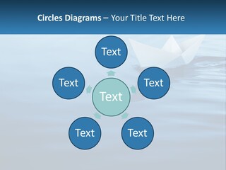 A Paper Boat Floating On Top Of A Body Of Water PowerPoint Template