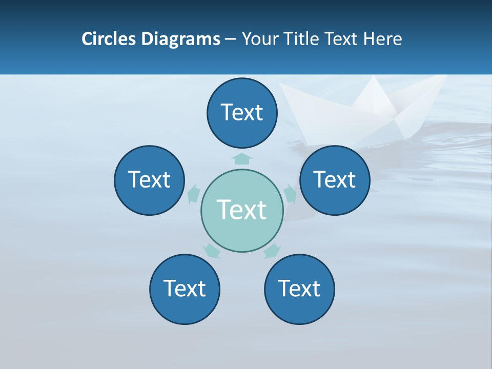 A Paper Boat Floating On Top Of A Body Of Water PowerPoint Template