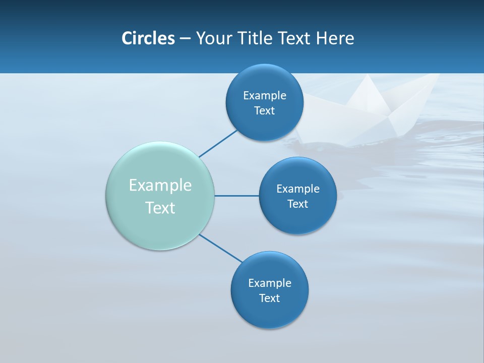 A Paper Boat Floating On Top Of A Body Of Water PowerPoint Template