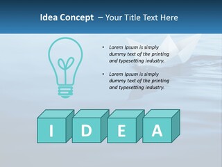 A Paper Boat Floating On Top Of A Body Of Water PowerPoint Template