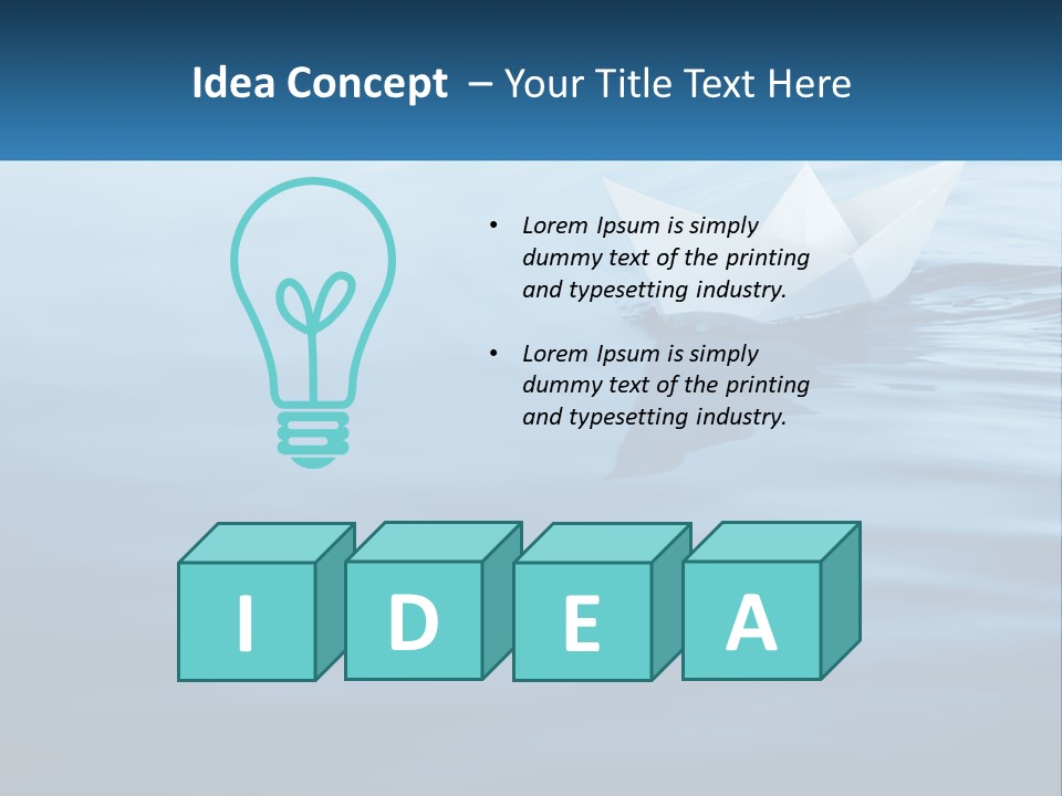 A Paper Boat Floating On Top Of A Body Of Water PowerPoint Template