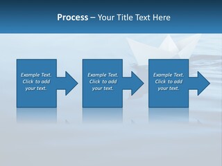 A Paper Boat Floating On Top Of A Body Of Water PowerPoint Template