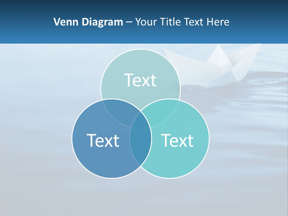 A Paper Boat Floating On Top Of A Body Of Water PowerPoint Template