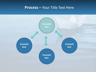 A Paper Boat Floating On Top Of A Body Of Water PowerPoint Template