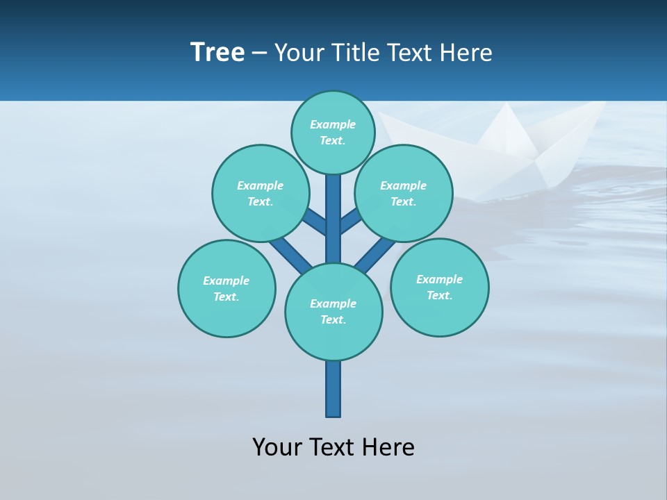 A Paper Boat Floating On Top Of A Body Of Water PowerPoint Template