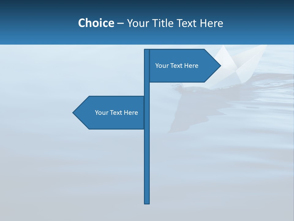 A Paper Boat Floating On Top Of A Body Of Water PowerPoint Template