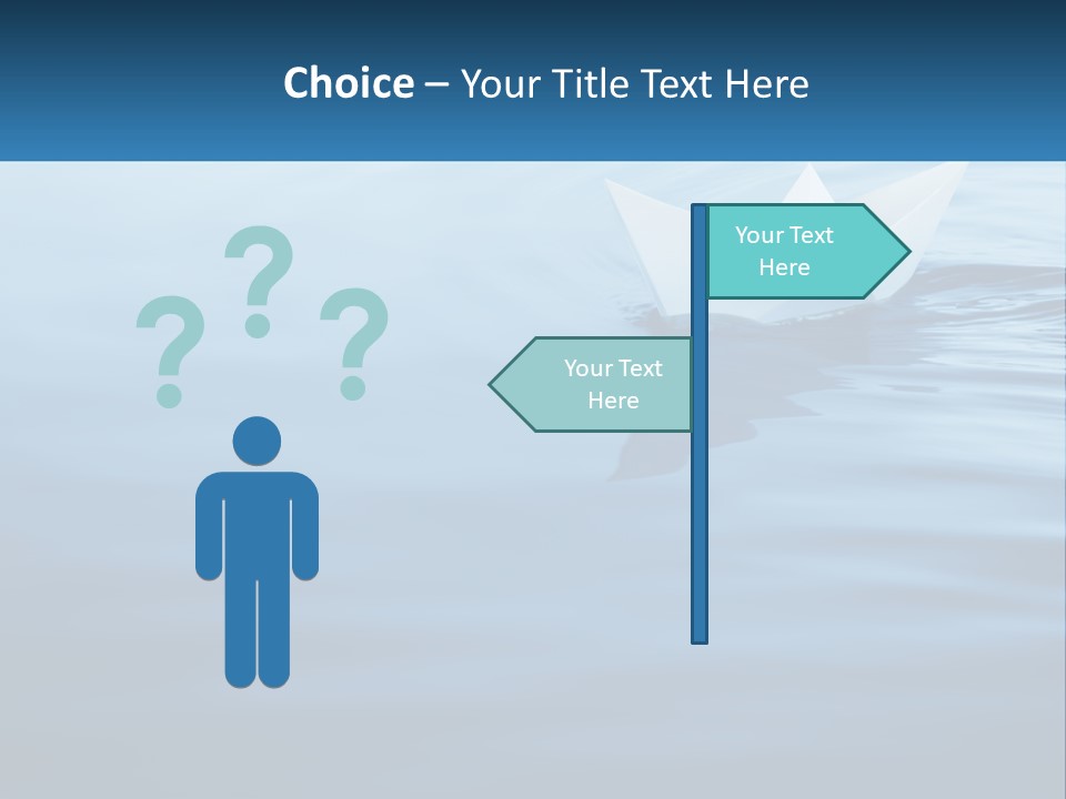 A Paper Boat Floating On Top Of A Body Of Water PowerPoint Template