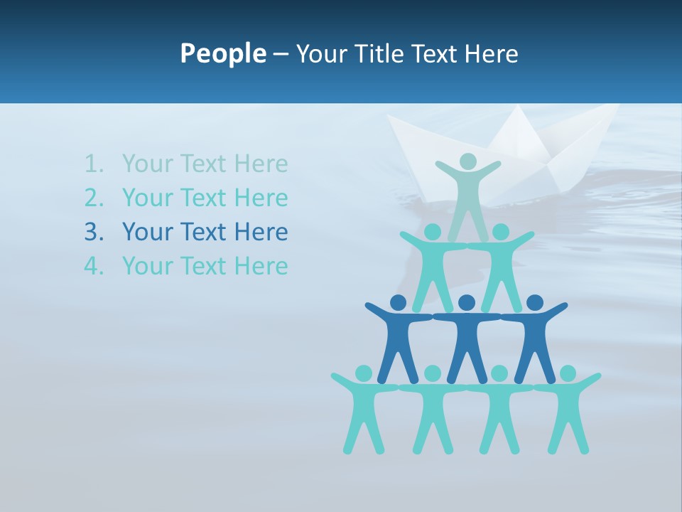 A Paper Boat Floating On Top Of A Body Of Water PowerPoint Template