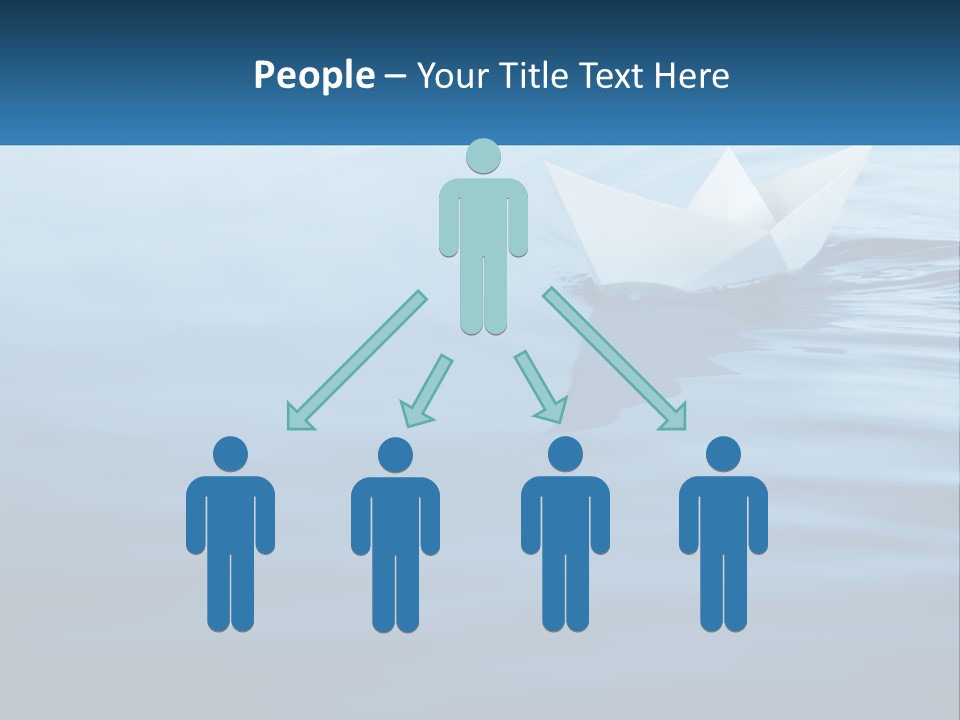 A Paper Boat Floating On Top Of A Body Of Water PowerPoint Template