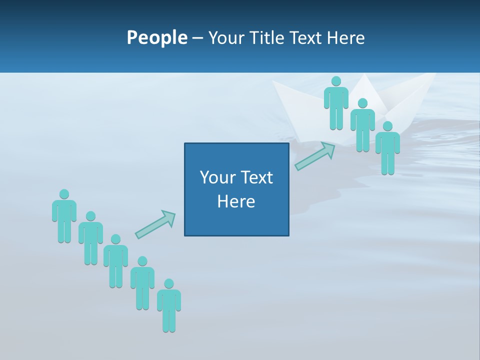 A Paper Boat Floating On Top Of A Body Of Water PowerPoint Template