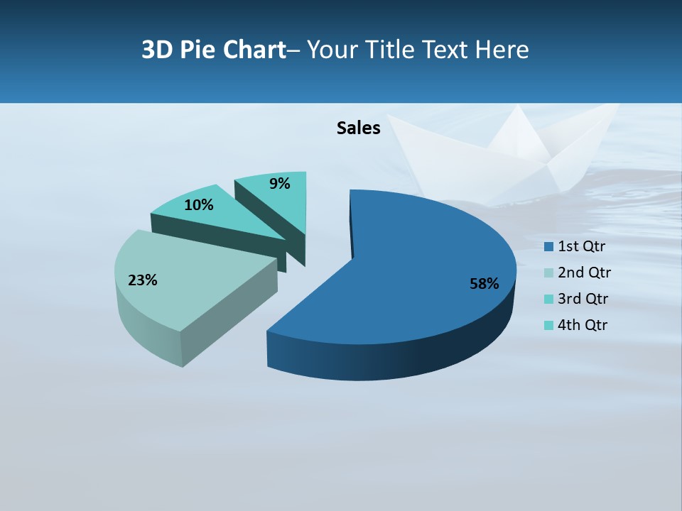 A Paper Boat Floating On Top Of A Body Of Water PowerPoint Template