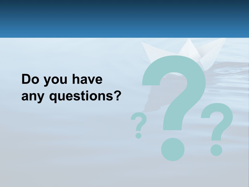 A Paper Boat Floating On Top Of A Body Of Water PowerPoint Template